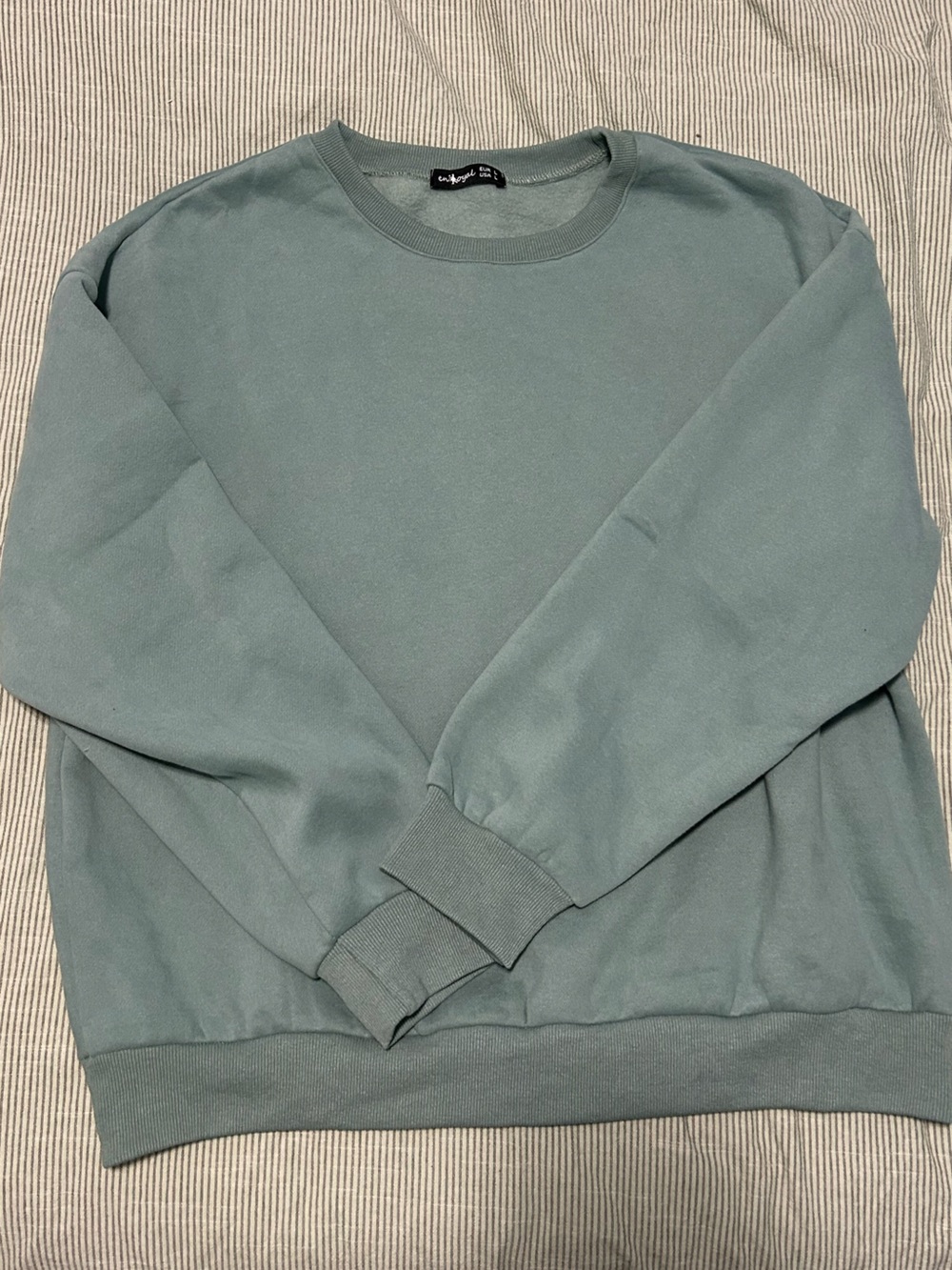 Minimalist Crewneck Sweatshirt in Sage Green